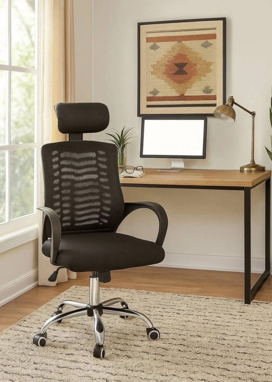 Chaise de Bureau Ergonomique avec Dossier Respirant et Appui-Tête Réglable