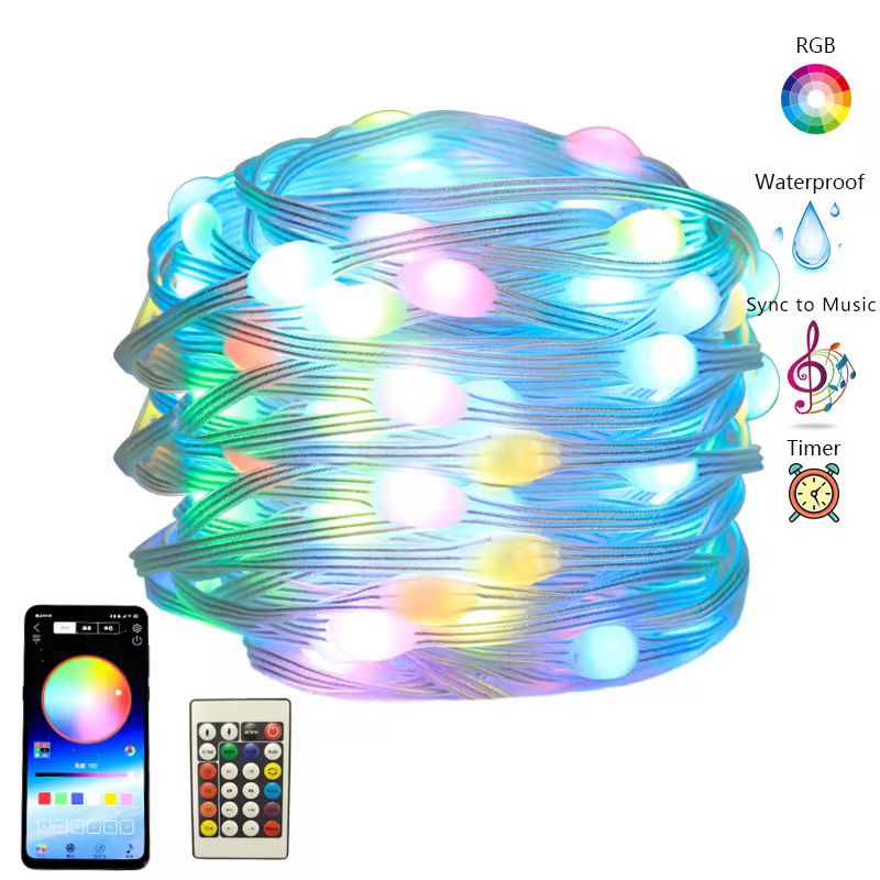 🌈 GUIRLANDE LED INTELLIGENTE RGB – CONTRÔLE PAR TÉLÉCOMMANDE & APPLICATION 📱🎶