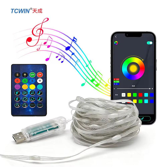 🌈 GUIRLANDE LED INTELLIGENTE RGB – CONTRÔLE PAR TÉLÉCOMMANDE & APPLICATION 📱🎶