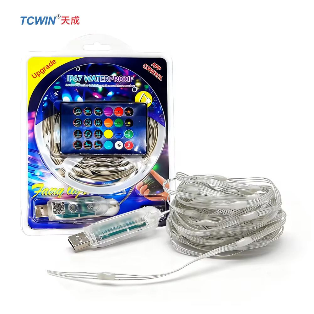 🌈 GUIRLANDE LED INTELLIGENTE RGB – CONTRÔLE PAR TÉLÉCOMMANDE & APPLICATION 📱🎶