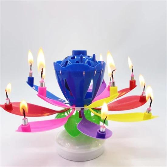 Bougie Lotus Musicale Rotative