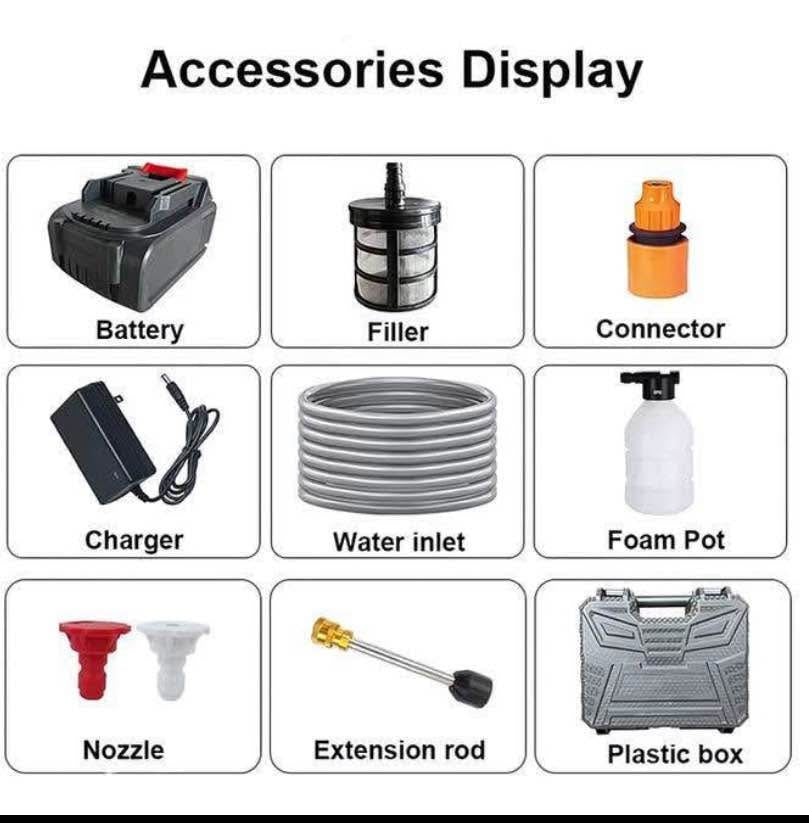 🔥 Nettoyeur Haute Pression Sans Fil 48V – Puissance et Liberté de Nettoyage